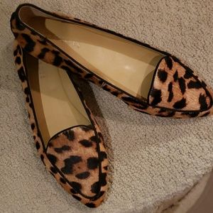 Talbots Calf Hair Leopard Pointed Flats Sz9M